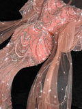 Gorgeous Shiny Orange Beaded Sequined Design Mermaid Prom Dress Evening Dress HZ0319