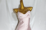 Light Pink Straps Mermaid Satin Long Party Dress Bridesmaid Dress, HZ0319