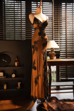 Elegant Spaghetti Straps Sheath Lace Beading Vintage Long Evening Party Dress, HZ0319