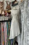Vintage Silvery Irregular Hem Design A-Line Spaghetti Strap Prom Dress Evening Dress HZ0319