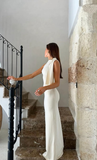 Elegant White One Shoulder Sheath Long Formal Party Dress HZ0319