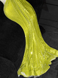 Sparkling Green Sequined Design Elegant Mermaid Prom Dress Evening Dress HZ0319