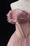 Lovely A-Line Off the Shoulder Tulle Prom Dress Evening Party Dress HZ0319