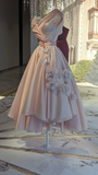 Elegant Pink Sleeveless A-Line Satin Long Formal Party Dresses Birthday Outfits, HZ0319