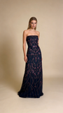 Vintage Prom Dress Strapless Beadings Long Evening Gala Dress Birthday Party Outfits HZ0319