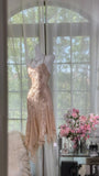 Fashion Sequin Beading Spaghetti Strap A-line Satin Party Dresses Homecoming Dresses, HZ0319