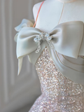 Pink Straps Off Shoulder A-Line Long Prom Dress Birthday Gown HZ0319