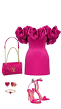 Fuchsia Off Shoulder Ruffles Sheath Homecoming Dress Birthday Outfits HZ0319