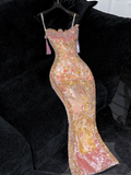 Gorgeous Sparkling Beaded Sequin Exquisite Embroidery Mermaid Design Evening Dress Prom Dresses Outfit HZ0319