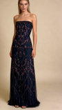 Vintage Prom Dress Strapless Beadings Long Evening Gala Dress Birthday Party Outfits HZ0319