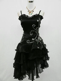 Black Spaghetti Straps A-Line Short Party Dress Homecoming Dress HZ0319