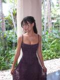 Dark Purple Spaghetti Straps A-Line Long Formal Prom Dress Evening Dress, HZ0319