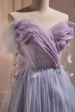 Off-the-Shoulder A-Line Long Prom Dress, Elegant Evening Gown HZ0319
