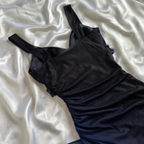 Dark Blue Straps Chiffon Vintage Long Party Dress Prom Gown HZ0319