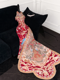 Gorgeous Sparkling Beaded Sequin Mermaid Design Exquisite Embroidery Evening Dress Prom Dresses HZ0319