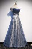 Elegant Off Shoulder A-Line Tulle Formal Party Dress HZ0319