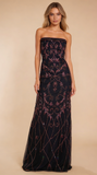 Vintage Prom Dress Strapless Beadings Long Evening Gala Dress Birthday Party Outfits HZ0319