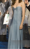 Elegant Blue Sweetheart A-Line Satin Long Formal Party Dress HZ0319
