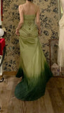 Vintage Prom Dress Ombre Spaghetti Straps Gala Dress Cocktail Dress Evening Dress HZ0319