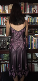 Dark Purple Spaghetti Straps Beading Vintage Party Dress Evening Gown HZ0319