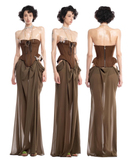 Fashion Strapless Patchwork Butterflies Design A-line Women Party Dress, HZ0319