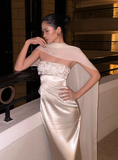 Minimalist Prom Dress Strapless Gala Dress Long Evening Dress Formal Dress HZ0319