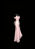 Sweet Prom Dress Light Pink Spaghetti Straps Mermaid Formal Dress Evening Dresses Birthday Party Dress HZ0319