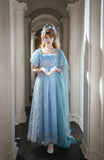 New Arrival Prom Dress Light Blue Square Neck Imperial Dress Evening Dresses Formal Dress HZ0319