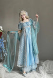 New Arrival Prom Dress Light Blue Square Neck Imperial Dress Evening Dresses Formal Dress HZ0319