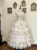 New Arrival Ball Gown Sweetheart Pleated Tiered Prom Dresses Evening Gala Gown Quinceanera Dress HZ0319