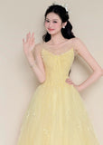 Charming Prom Dress Strapless Pleated Tulle Gala Dress Evening Gown Cocktail Party Outfits HZ0319