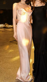 Fashion Prom Dress Light Pink Spaghetti Straps Gala Gown Birthday Party Outfits Evening Dress HZ0319