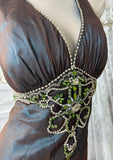 Elegant Prom Dress V-neck Crystal Evening Dress Gala Gown Cocktail Outfits HZ0319