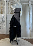 Charming Prom Dress Strapless Pleated Tulle Evening Dress Gala Gown Cocktail Outfits HZ0319