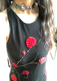 Chic Prom Dress Black Crew Neck Beading Evening Dress Gala Gown Cocktail Outfits HZ0319
