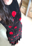 Chic Prom Dress Black Crew Neck Beading Evening Dress Gala Gown Cocktail Outfits HZ0319