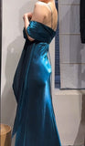 Elegant Prom Dress Satin Spaghetti Straps Cocktail Outfits Evening Dress Gala Gown HZ0319