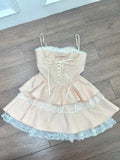 Beauty Homecoming Dress Spaghetti Straps Lace Short Prom Dress Back to School Outfits Birthday Party Dress HZ0319