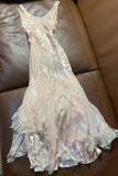 Shiny Prom Dress Crew Neck Tulle Long Cocktail Outfits Evening Dress Gala Gown HZ0319