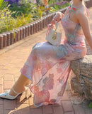 New Arrival Prom Dress Spaghetti Straps Print Evening Dress Long Cocktail Outfits Gala Gown HZ0319