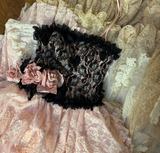 Pink Strapless A-Line Lace Tiered Princess Ball Gowns Formal Evening Gowns, HZ0319