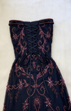 Vintage Prom Dress Strapless Beadings Long Evening Gala Dress Birthday Party Outfits HZ0319
