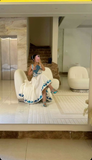 Elegant White A-Line Square Neck Printed Long Formal Party Dress HZ0319