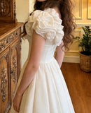 Pretty Prom Dress White A Line V-neck Pleated Gala Gown Formal Evening Dress Graduation Outfits HZ0319