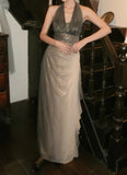 Beauty Prom Dress Ombre Halter Ruffle Gala Gown Fomal Evening Dress Graduation Dress HZ0319