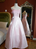 Lilac Spaghetti Straps A-Line Long Party Dress Vintage Evening Gown HZ0319