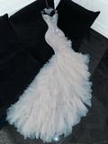 Gorgeous Champagne Sweetheart Mermaid Beaded Wedding Dresses Evening Gowns, HZ0319