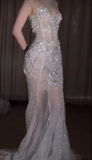 Gorgeous Sweetheart Mermid Beading Long Party Dress Wedding Dress, HZ0319