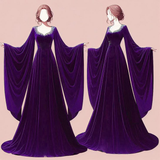 Elegant Burgundy Long Sleeves A-Line Velvet Long Formal Evening Dress, HZ0319