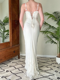 Elegant Ivory 2 Pieces Mermaid Long Party Dress Birthday Outfits HZ0319